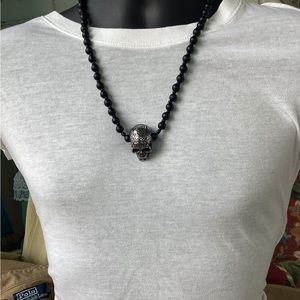 Men’s Large Gothic Mayan Skull Necklace💀
